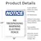 Signmission No Trespassing Warning Electric Fence OSHA Notice Sign, Aluminum, 18in W x 24in L, 2PK OS-2PACK-NS-A-1824-V-14997 - alternate 2